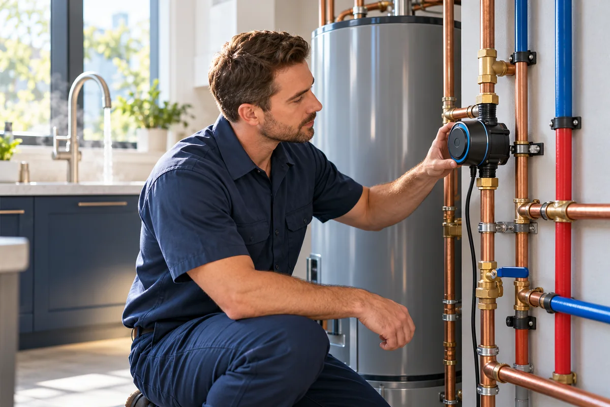 Instant hot water system installation with a recirculation pump