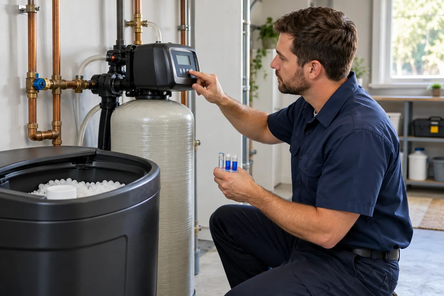 Water softener repair and installation by a plumbing professional